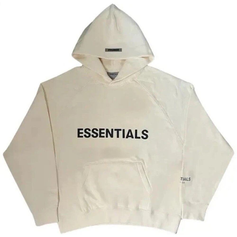 Essentials Fear Of God Appliqué Logo Hoodie Butter Cream Size M